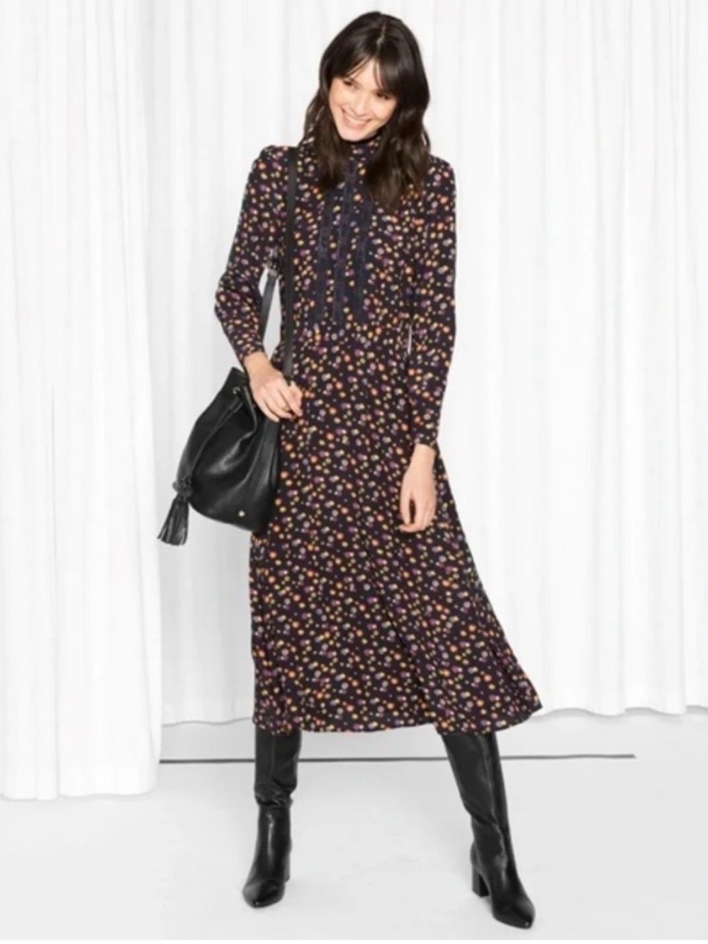 & Other Stories - Paris Ateler Dandelion Dress Print, Size 4